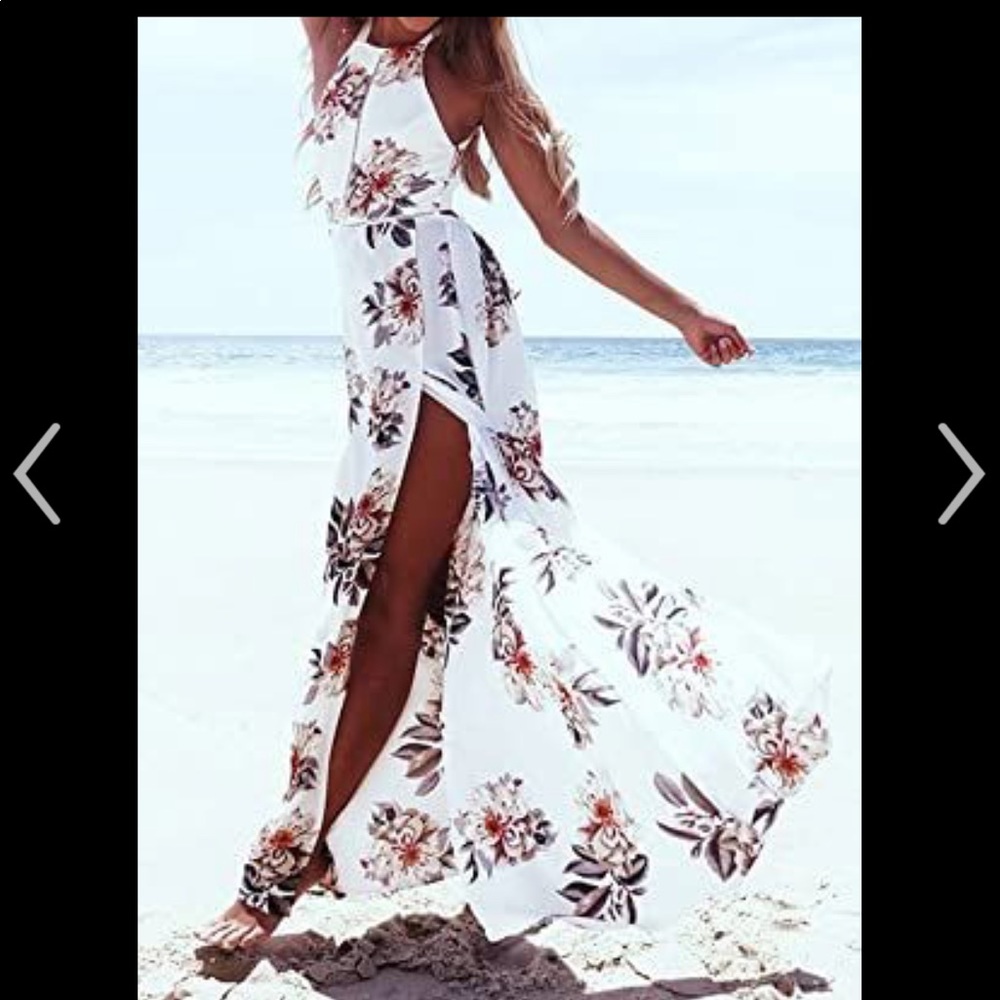 White Floral Maxi